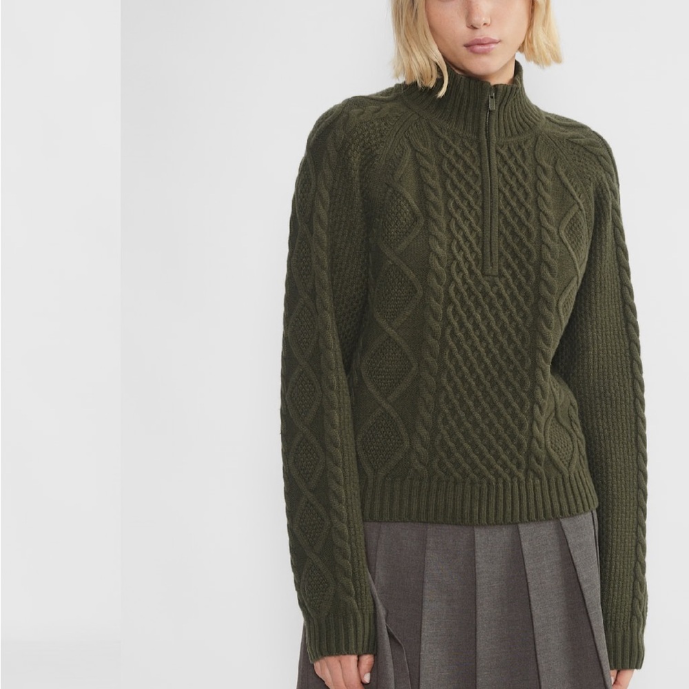 Sunday Best Artrizia Boreal 1/4 zip Merino Wool Sweater